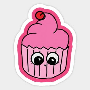 Kawaii Cupcake Sticker